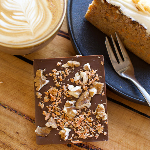 Temper Temper Milk Chocolate Carrot Cake