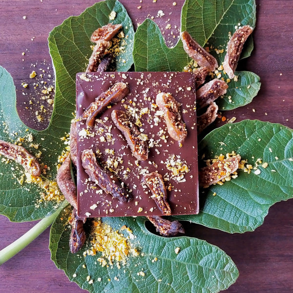 Milk Chocolate with dried fig and orange